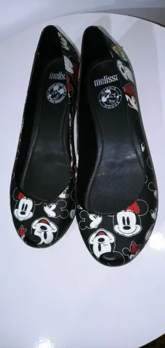 Sapatilha Melissa Ultragirl (Mickey/ Minie). Tam. 36 / Usada.