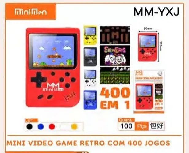 Vídeo game retrô 400 jogos