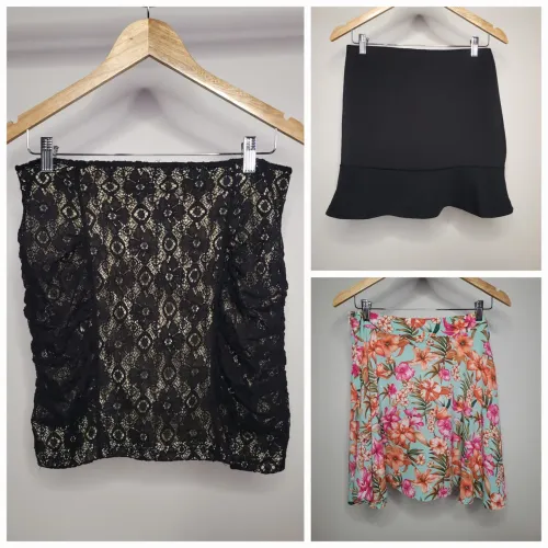 Saias femininas curta, midi ou longa - Tamanhos P, M, G, 42 - A partir de R$28