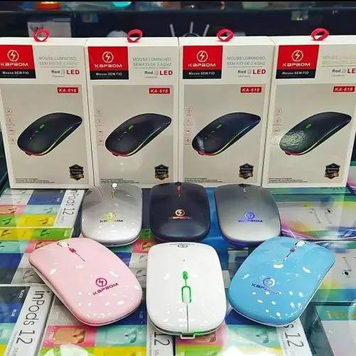 Mouse Sem Fio LED KA-618 - Diversas Cores