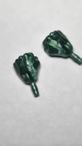 Marvel Legends 1 par de mãos (verde) (pode ser compatível c/ star wars black series)