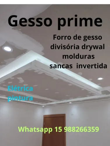 Gesso drywall forro tabicado