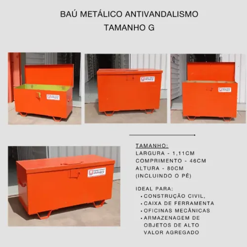 BAÚ METALÍCO ANTIVANDALISMO GRANDE