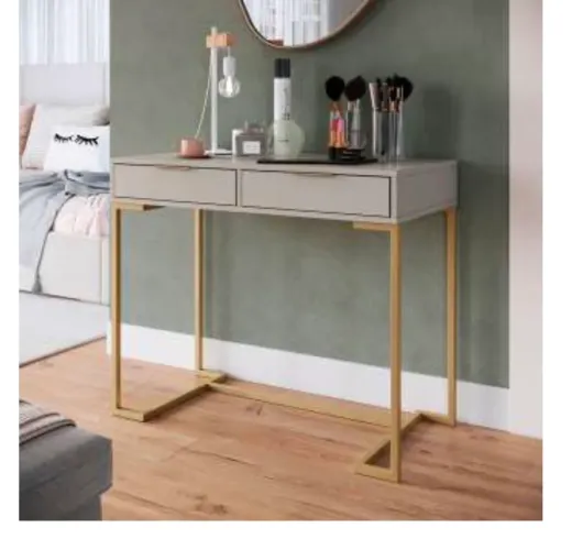 penteadeira duas gavetas champagne nunca usada