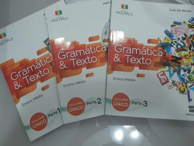 Livro Projeto Multiplo Gramática e Texto Ensino Medio ACEITO OFERTA com 3 partes