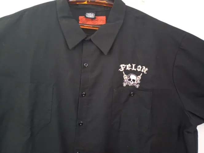 Camisa importada Lucky 13 plus size preta 5 x super estilosa 