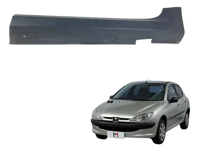 Spoiler Dianteiro Esquerdo Peugeot 206 2008 Preto