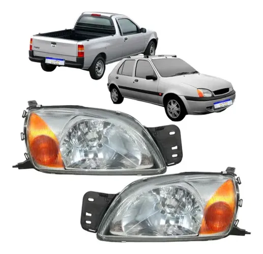 Farol Fiesta Courier 2000 2001 2002 2003 2004 2005 A 13 Par - Direito