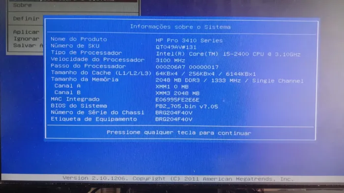 Kit Intel i5 com 4Gb Ram