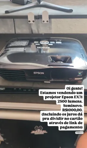 Projetor Epson EX71 2500 lumens seminovo