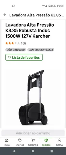 Lavadora Alta Pressão K3.85 Robusta Induc 1500W 127V Karcher
