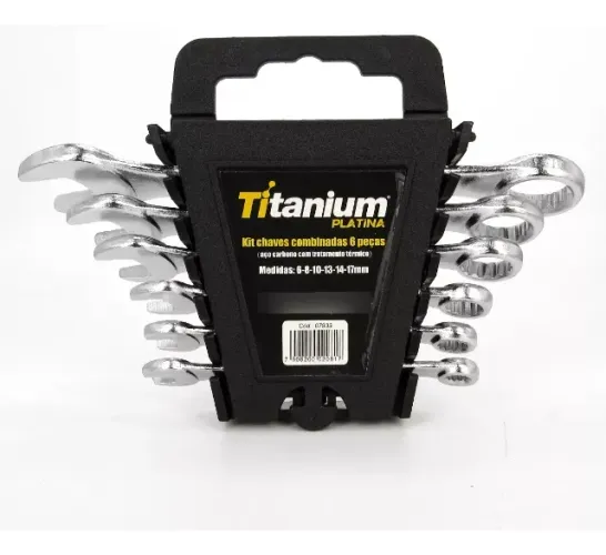 KIT CHAVE COMBINADA 6 A 17 - 6 PECAS - ACO CARBONO