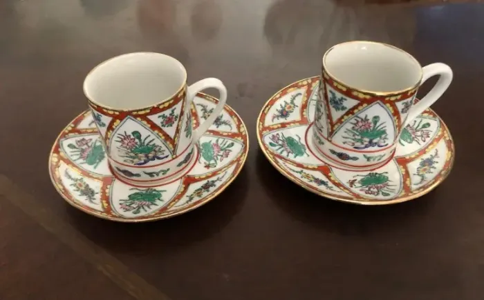 Par de xícaras cafezinho Porcelana Chinesa