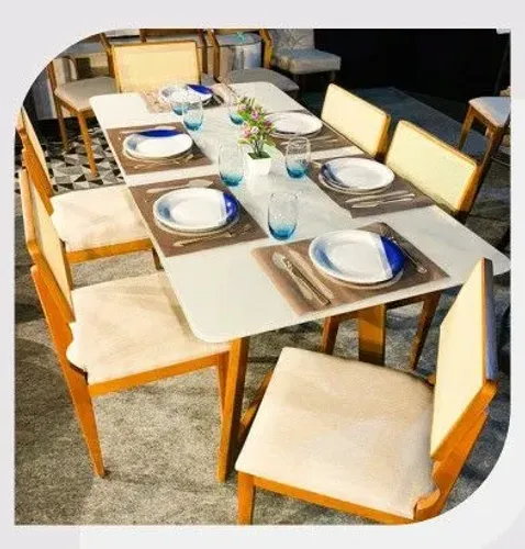 Conjunto de mesa de jantar moderna