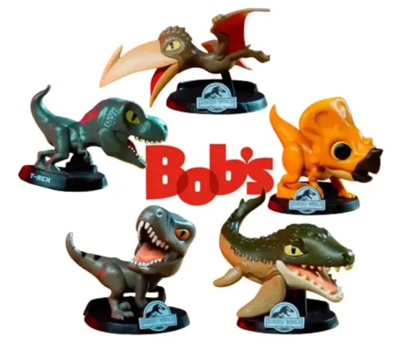 Bonecos  Miniaturas Dinossauros Jurassic World o Recomeco -Bobs - Lacrados (Unidade)