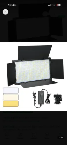 Painel Iluminador Led Somita Led-u800+ Bicolor 50w Com Fonte Cor Da Estrutura Preto