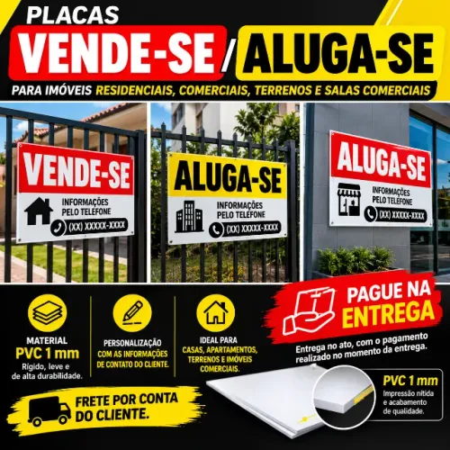 Placa De Aviso Personalizada Crie Seu Texto E Logo 50x35cm