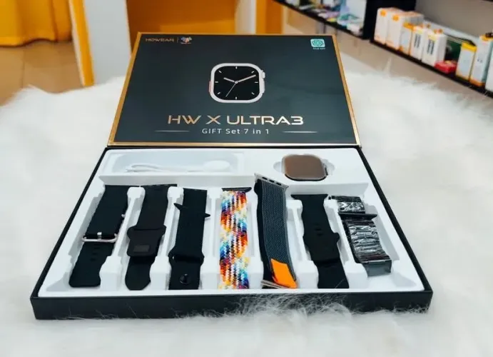 RELÓGIO SMARTWATCH HW X ULTRA 3 - 7 PULSEIRAS