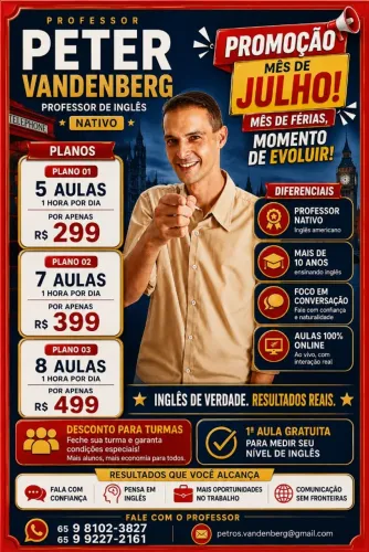 ? APRENDA INGLÊS COM PROFESSOR NATIVO ?