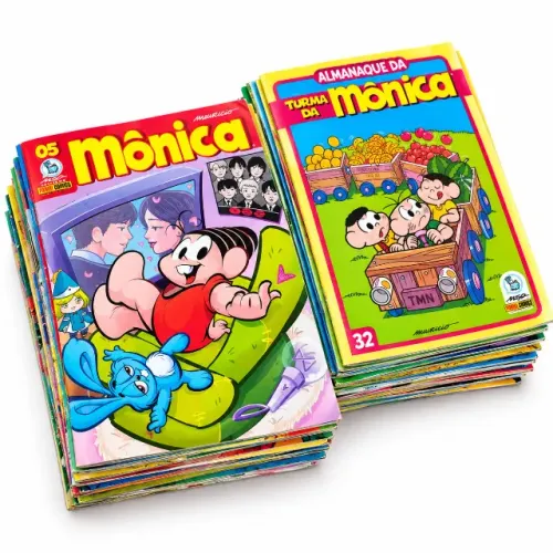 Kit 5 gibis turma da monica cascão cebolinha magali chico bento monica panini novos