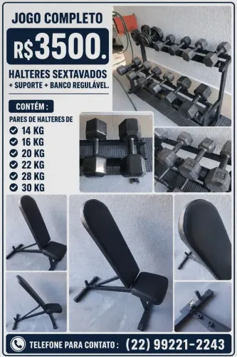 Halteres sextavados.