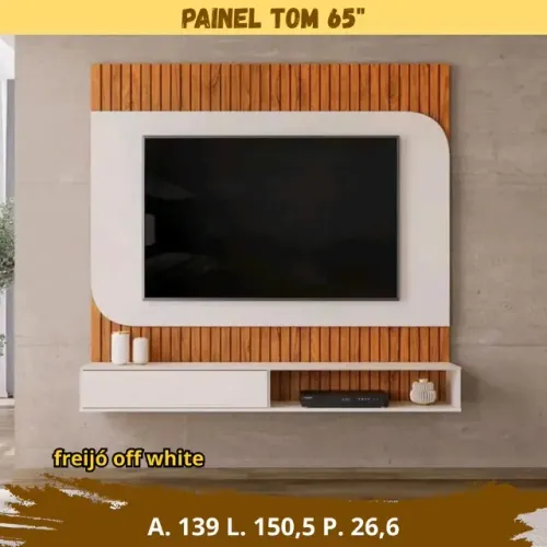 Painel para TV 1.50m Largura Tom - Entrega e Monta na Hora