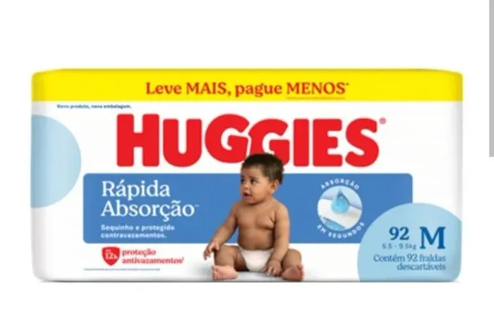 Pacotão Huggies M, fita. Pacotão, faço troca ou vendo
