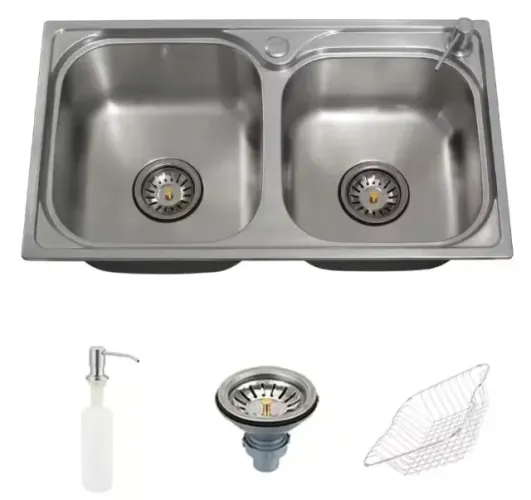 Cuba Para Cozinha Gourmet Pia Dupla Aço Inox Ticunas Pingoo.Casa