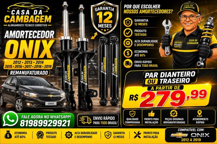 AMORTECEDOR ONIX 2012 ATÉ 2019