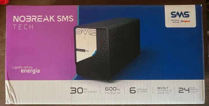 Nobreak SMS Tech 600VA Entrada Bivolt 115/220V - Saída 115V