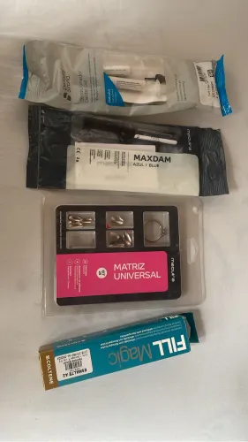Max dam,matriz universal,condicionador dente e gel e esmalte a2