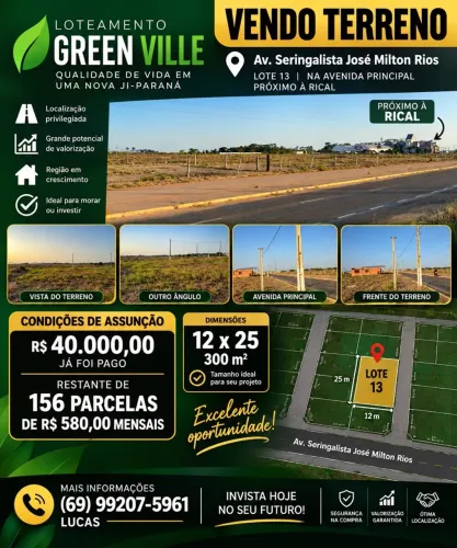 VENDE-SE TERRNO GreenVille