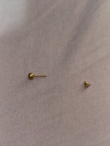 Brinco De Ouro 18k Bola 3mm