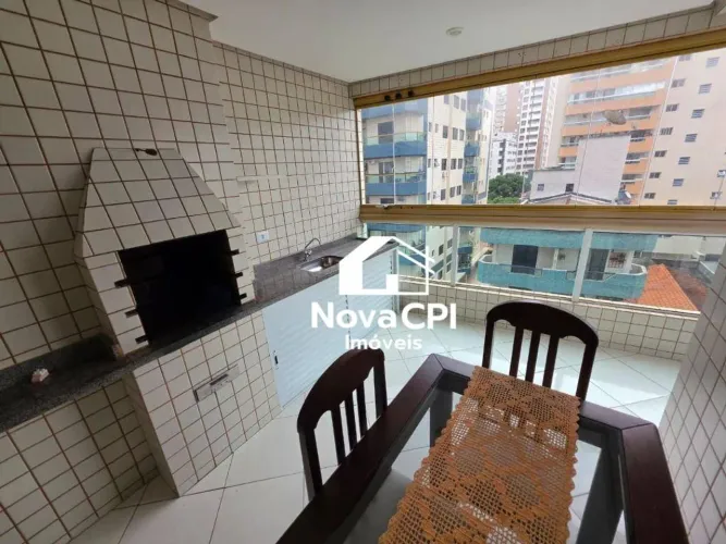 Apartamento 2 Quartos sendo 1 Suíte, 2 Sacadas e Piscina 190m da Praia