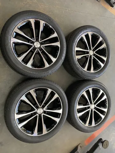 Rodas 18 sonata,i30,civic,veloster,Creta, 5/114+ pneus Bridgestone 