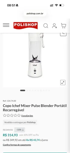Copo mixer Polishop 