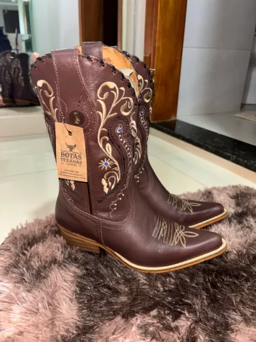 Bota texana bordada nunca usada