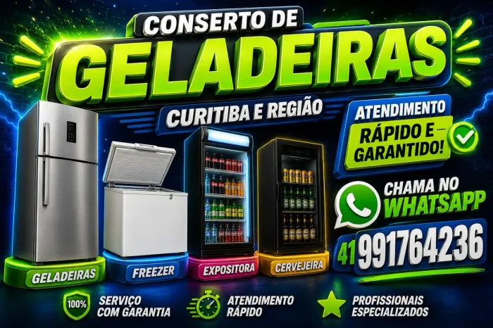 CONSERTO DE GELADEIRAS EM CURITIBA E REGIÃO METROPOLITANA ?