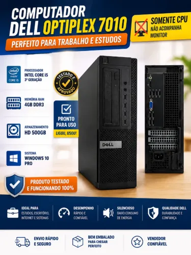 PC Dell i5 4GB HD 500GB Pronto Uso - Funciona Perfeito