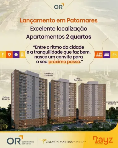 APARTAMENTO 44m² 2 QUARTOS 1 SUÍTE 1 VAGA INFRA VENDE PATAMARES