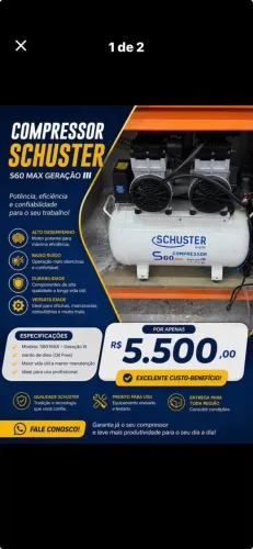COMPRESSOR SCHUSTER S60 MAX GERAÇÃO 3