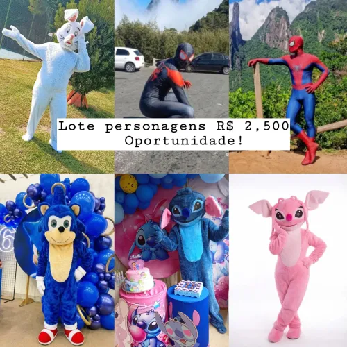 Lote figurinos personagens