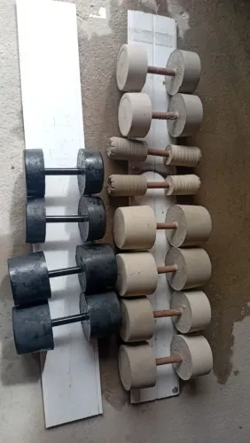 Anilhas de concreto para treinar em casa