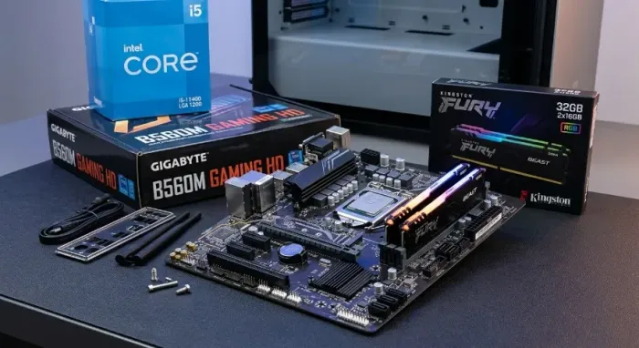 Kit Upgrade Gamer: i5 11400 + Gigabyte B560M + 32GB DDR4 Kingston FURY Beast RGB