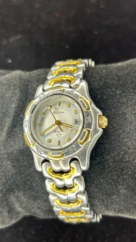 Relógio Bulova 98m39 (1998) Marine Star Banhado Ouro.