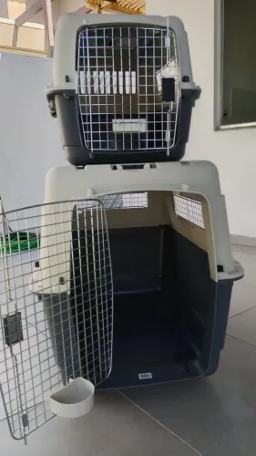 2 Caixas transportadora Pet (tamanhos XG e M)