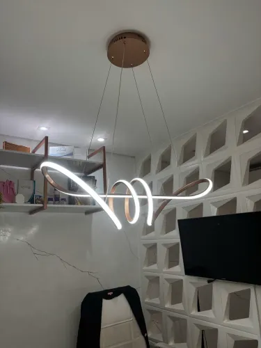 LUSTRE PENDENTE DUAS CORES