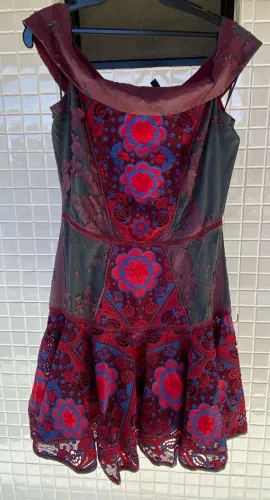 Vestido vinho festa (para reformar)