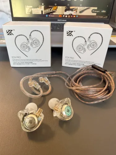 Fone com fio Retorno de Palco KZ EDX PRO com microfone