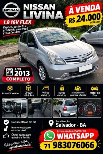 Nissan Livina S 1.6 16V Flex Fuel Mec. 2013